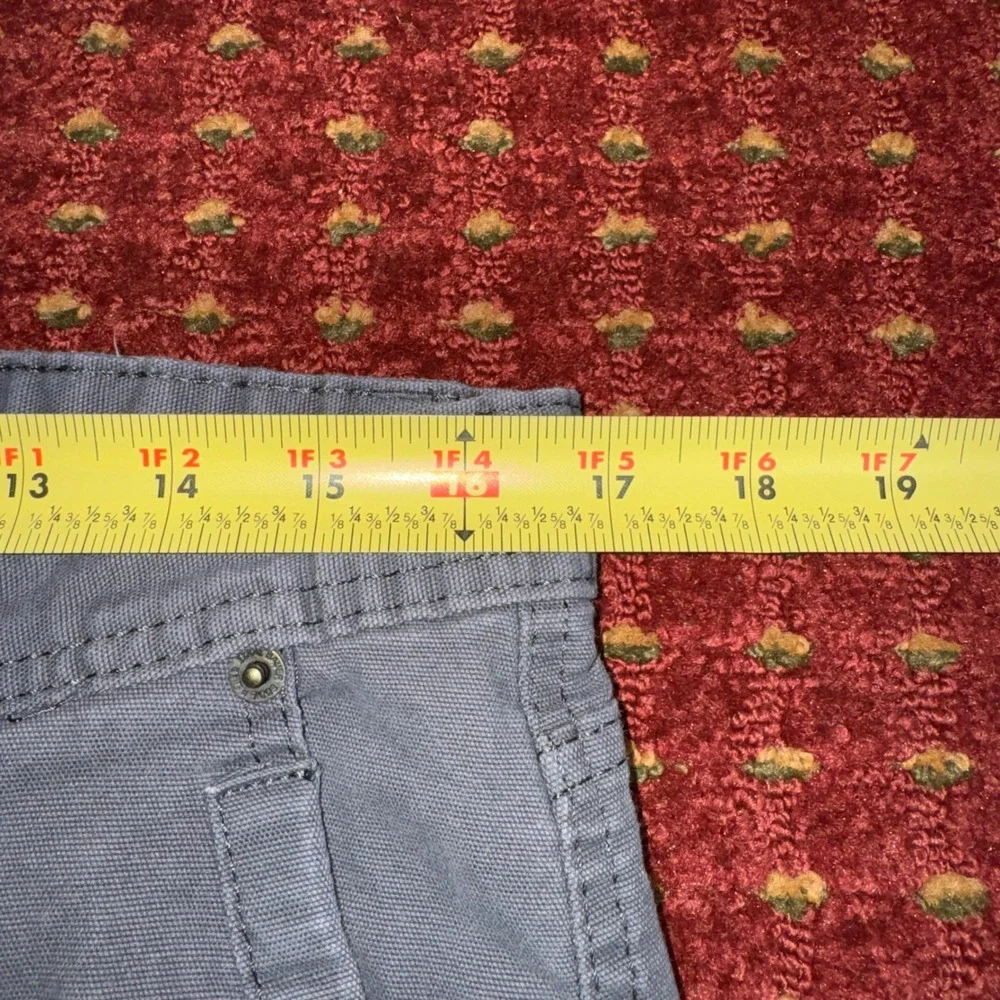 Eddie Bauer Utility Canvas Pants Mens 34x29 Grey Excellent Straight Workwear